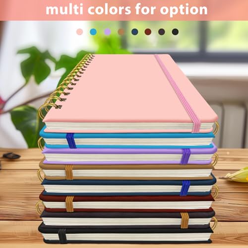 Spiral Notebook A5, 8.27 x5.7" Spiral Journal 160 Lined Hardcover Notebook Writing, Note Taking, Journaling, School, Work, Gift (Pink) image 8