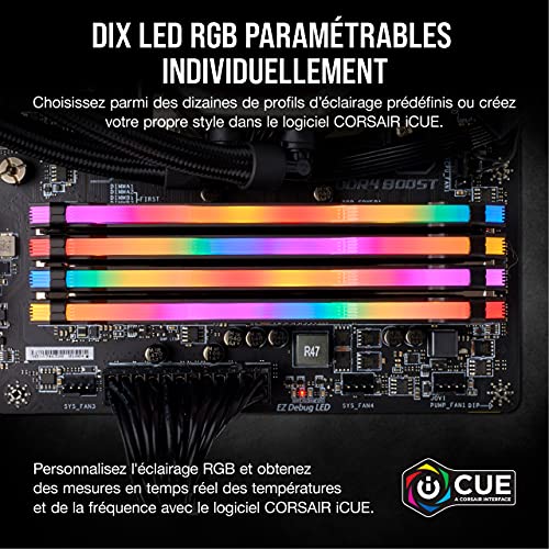Corsair Vengeance RGB PRO Series 8 Go DDR4 3200 MHz CL16 - vue 10