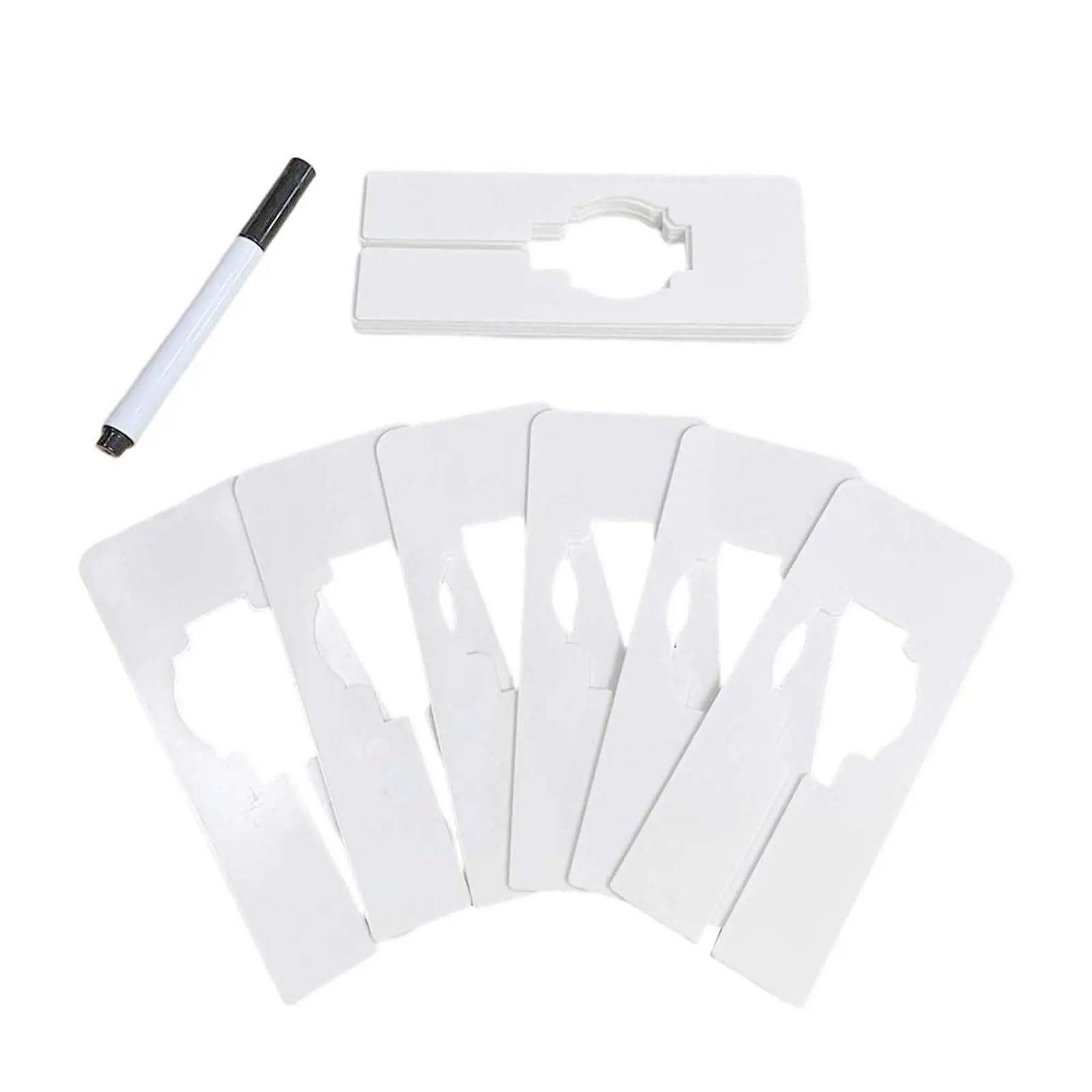 Luvafey Hanger Dividers 30pcs Clothing Hangers Dividers Wardrobe Hanger Closet Home Sorting Color for Clothing Size Type Sorting Writable and Reusab