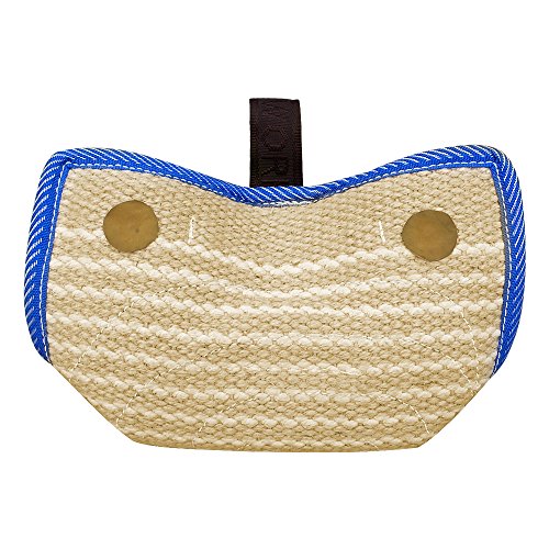 Pet Artist Jute/Linen Bite Wedge Bite Pillow 2 Handle With 1 Loop Tug Toy 14"(36Cm) 8"(20Cm) #TOP1
