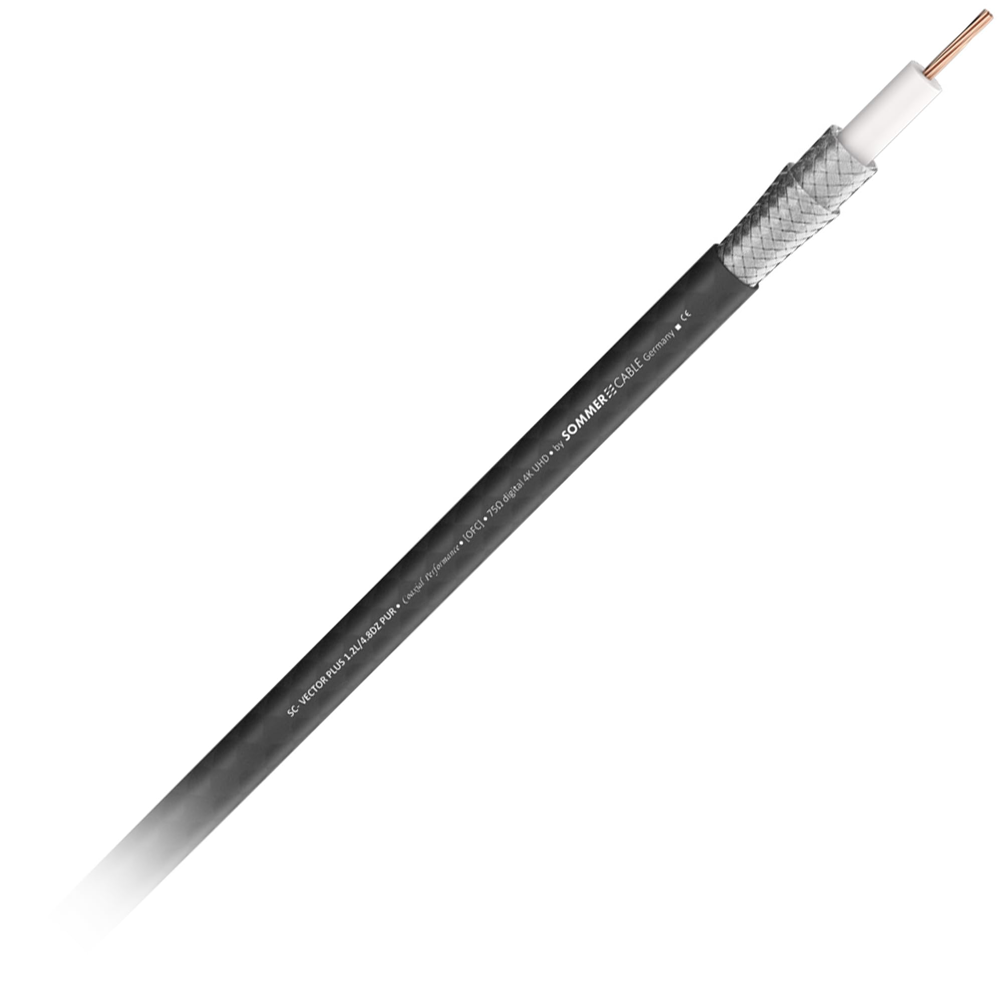 SommerCable DZGX-1000-SW-SW - Cable de conexión de vídeo (10 m, 6G, 3G, SDI, 4K, UHD, HD-SDI, HD-TV) SC-Vector PLUS 1.2/4.8 DZ 1 x 0,88 mm², conector BNC NETRIK