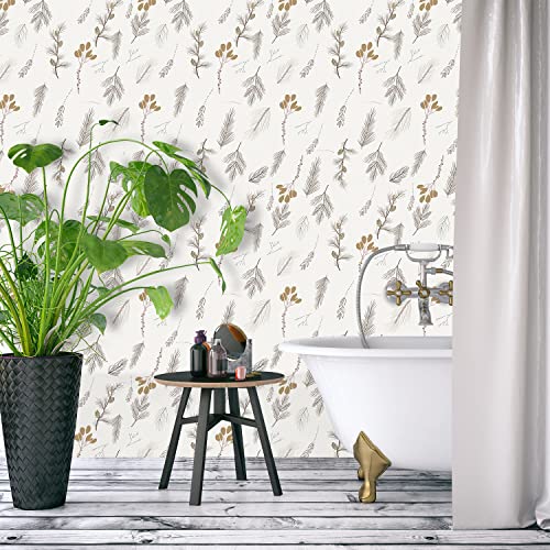 Kukantst Tree Branches Contact Paper Leaf Peel And Stick Wallpaper Floral Wallpaper Self-Adhesive Wall Paper For Living Room Cabinet 17.7" X 118" #TOP6