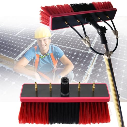 So Panel-Reinigungsbürsten-Set mit rotierendem Kopf, Fenster- und Haushaltsreiniger, effiziente Wasserversorgung für Photovoltaik-Panels