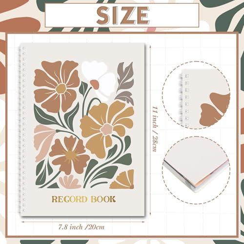 Fuyoooo Teacher Record Book 2026-2027 Spiral Bound Grade Book for Teachers Lesson Planner Attendance Books for School Classroom 8 x 11 Double Sided Boho Flower Design Teacher Appreciation Gift - Image 2