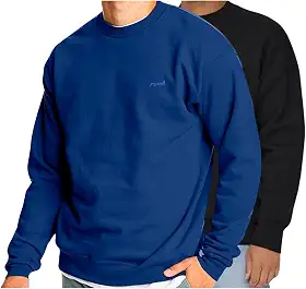 Kit 2 Casaco Moletom Gola Redonda Masculino Careca Blusa de Frio Flanelado Algodão