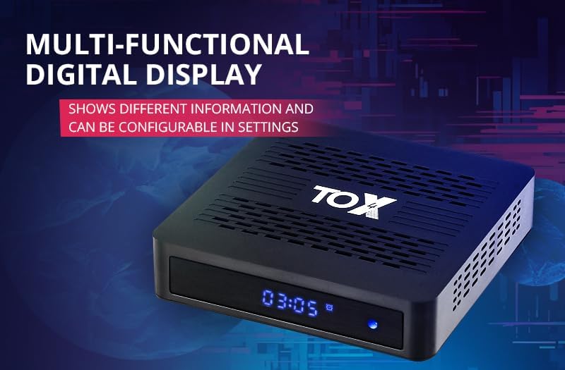 Rear and side ports of the SHYSKY TOX4 Android TV Box