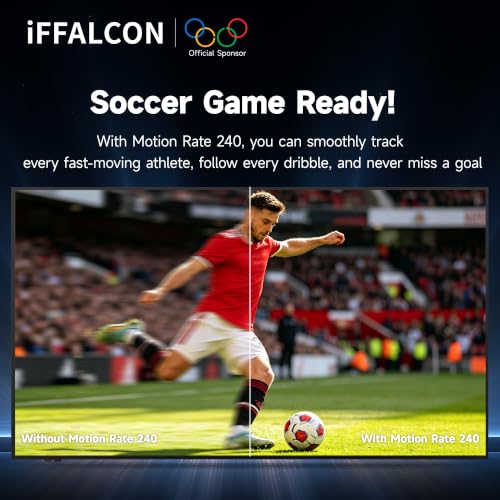 Image of iFFALCON 55-Inch Class QLED 4K F75 Smart TV, Ultra-Slim 1.1'' Floating Picture Frame TV, Seamless Wall-Mount Installation | Dolby Vision IQ, 144Hz, Google TV, Alexa | Works w /Legacy Devices