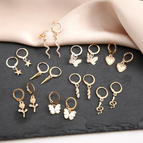 Image of Shining Diva Fashion Combo Set Stylish Drop Earrings for Women and Girls