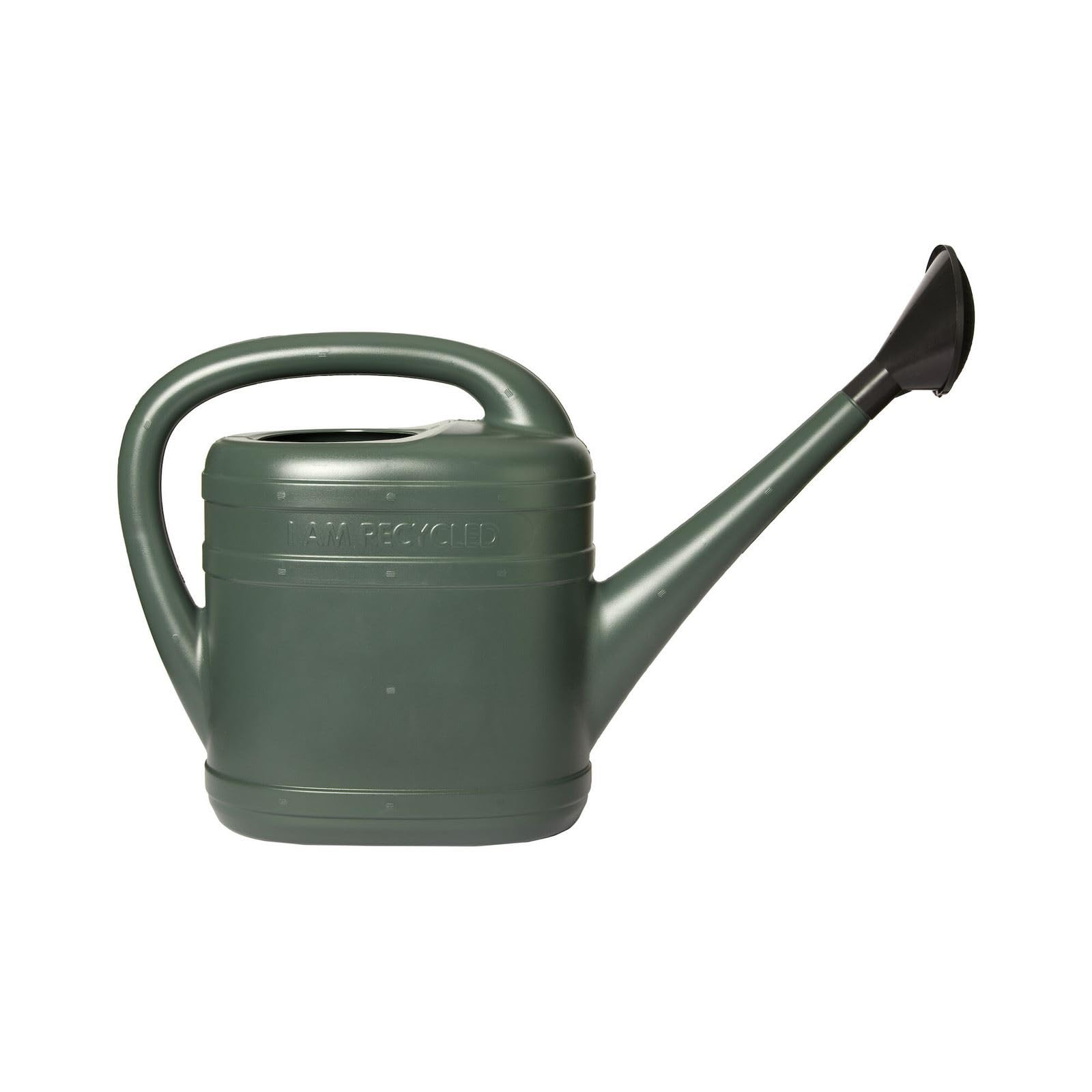Elho 5L Garden Watering Can with Rose Green Plastic Water Can for Indoor Outdoor Plant Watering