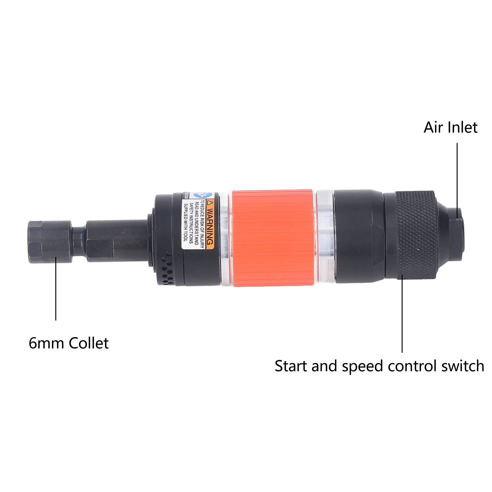 Mini Kit smerigliatrice pneumatica, 24000 giri/min ad alta velocità, controllo di precisione a velocità, robusto utensile rotante pneumatico per smerigliatura, lucidatura,