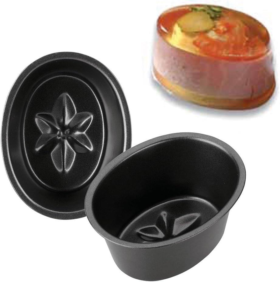 IBILI 824608 Moule à Aspic Moka, Acier, Noir, 8cm (Lot de 6)