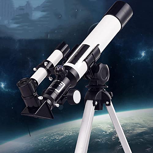 Telescopio refractor astronómico 400mm con trípode y soporte para celular miniatura 2