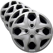 Premium Replica Hubcap Set, Fits Ford Fiesta 2011-2013, Replacement 15-inch Wheel Cover 4 Pieces