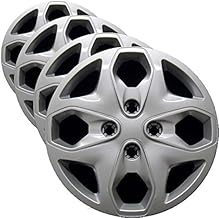 Premium Replica Hubcap Set, Fits Ford Fiesta 2011-2013, Replacement 15-inch Wheel Cover (4 Pieces)