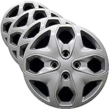 Premium Replica Hubcap Set, Fits Ford Fiesta 2011-2013, Replacement 15-inch Wheel Cover (4 Pieces)