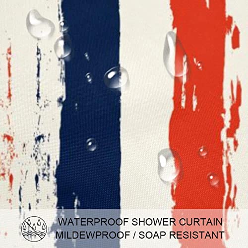 Rideau de douche à rayures Splash Ink grand format pour baignoire 183x183 - 4