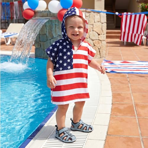 Image of Toddler Little Girl Swim Cover Up Beach Towel kids Bathing Suit Cover Ups Swimsuit Summer Baby Beach Essentials