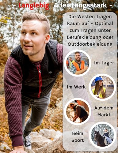 Beheizbare Weste Muawo Premium in Größe M für Herren und Damen