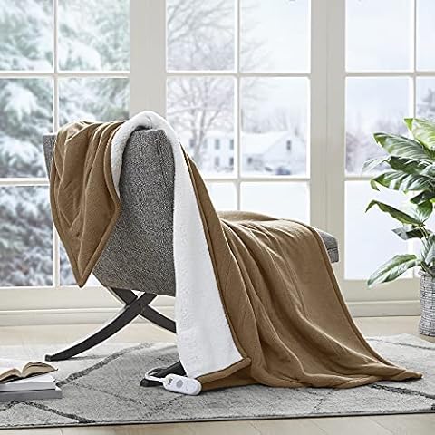 Serta Reversible Fleece to Sherpa Electric Blanket Cover