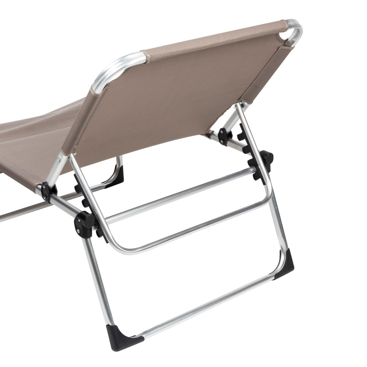 Dreibeinliege, Sonnenliege XXL Taupe, Gartenliege für Terrasse oder Pool