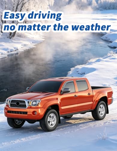 Image of Tape-on Rain Guards Fit for Toyota Tacoma 2005-2015 Double Cab Extra-Thick Window Rain Guard Window Deflectors Window Vent Visors Truck Vent Shades Exterior Car Accessories-4PCS