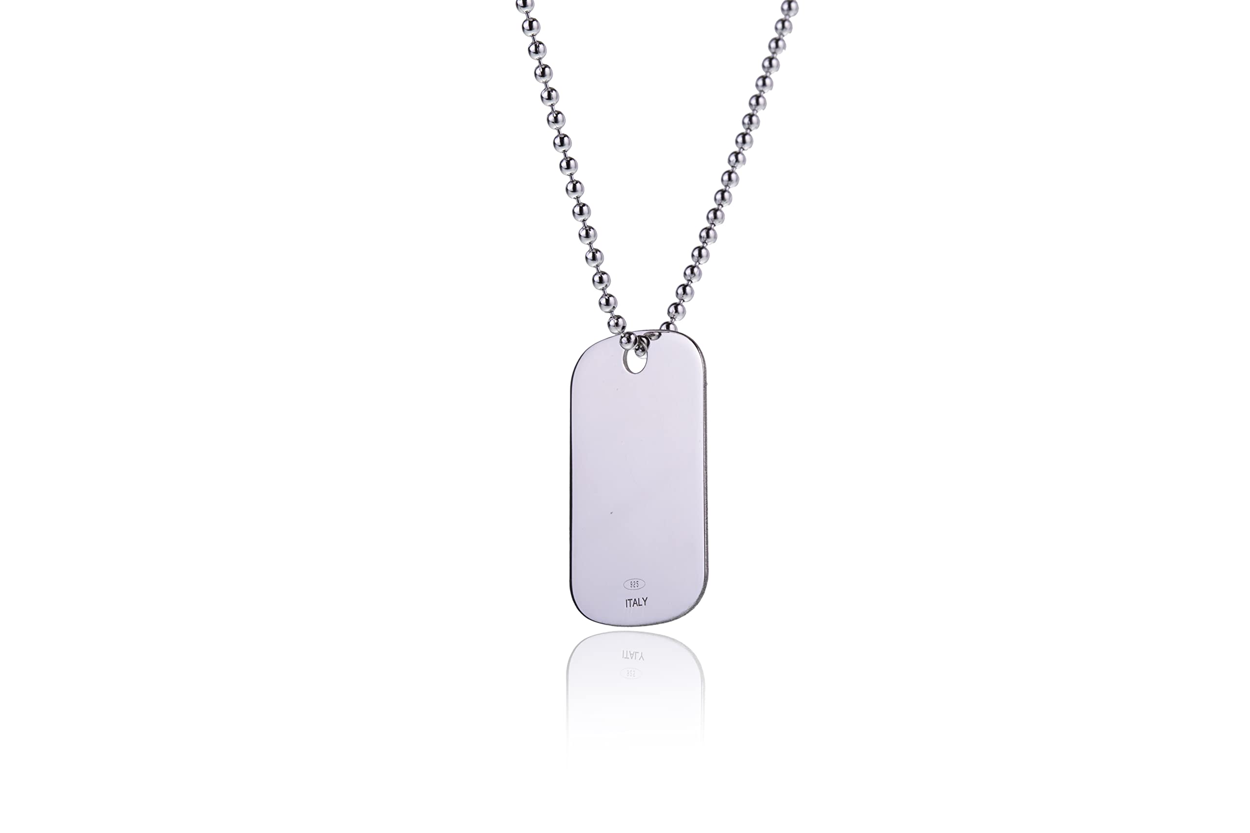 Sakrami Collana in Argento 925 con Piastrina Incidibile – Gioiello Elegante Uomo, Ragazzo – Idea Regalo per Compleanno, Anniversario, Natale, Festa del Papà + Confezione Regalo Personalizzata