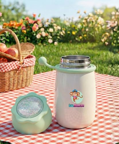 Steel Vacuum Insulated Food Jar for Baby/Kids 350ml, Thermos Flas...