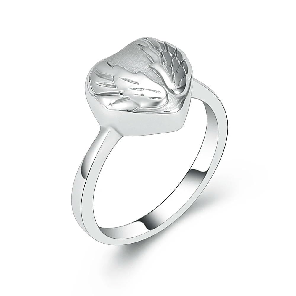Bague de crémation ailes d'ange urne funéraire pour cendres de femmes