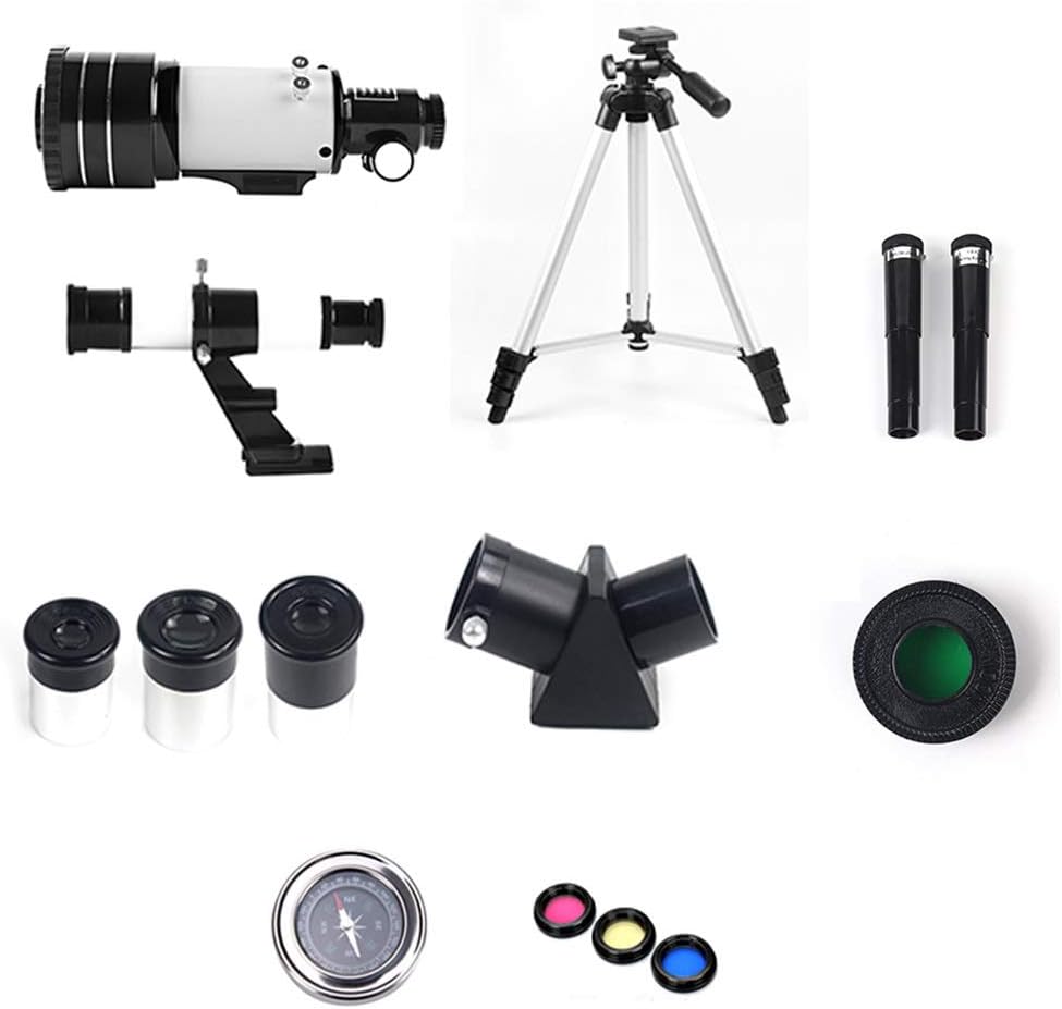 YXCKG Astronomical Telescope, 70MM Caliber Reflection Telescope, 15X-50X High Magnification Telescope Portable Travel Telescope for Astronomy Beginners, Best Astronomy Gift (Size : Package 6)