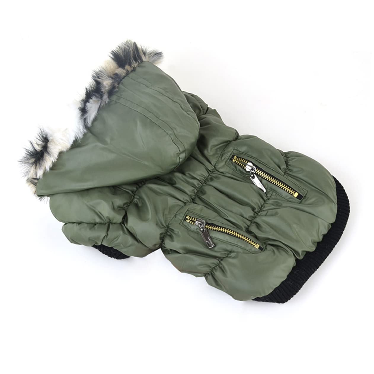 SUPVOX 2pièces Manteau pour Chien Épais Réversible Vert XS pour Garder Animal Chaud Et Hiver