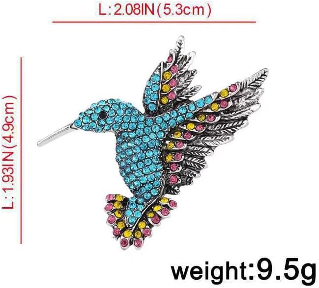 Miniatura 2 de Broche de colibrí de pájaro para mujer Elegante broche de colibrí vintage con diamantes de imitación para mujer