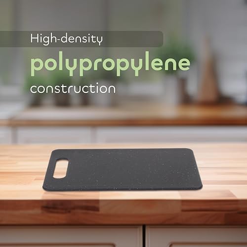 Miniatura 2 de Luciano Housewares Tabla de cortar de polipropileno de alta densidad, 11.75 x 7.87 pulgadas, gris, gris (80576)