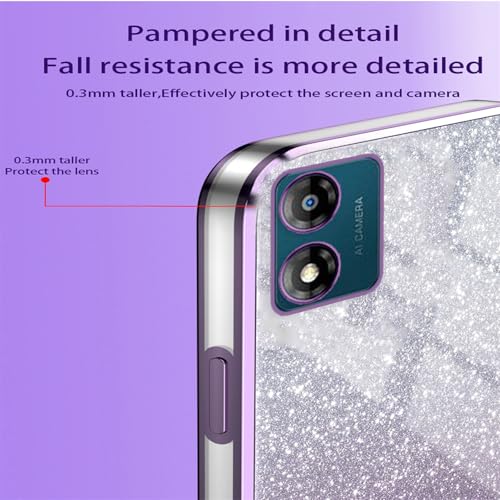 Coque Motorola Moto E13 housse protection silicone antichoc violet