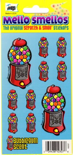 gumball machine decals - Gumball Machine Bubblegum Scent Scratch and Smell Scrapbook Stickers (10297)