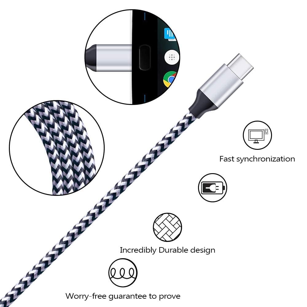 Kabel do ładowania C, szybkie ładowanie, kabel USB C, kabel do telefonu z systemem Android, kompatybilny z Samsung Galaxy S21, S20, Ultra, S10, S8, S9, Plus, S23, S24, S22, Note 20, 10, A51, A20,