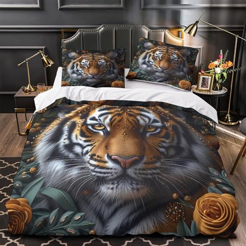 Housse de couette tigre sauvage, idée cadeau originale pour vos proches - 4