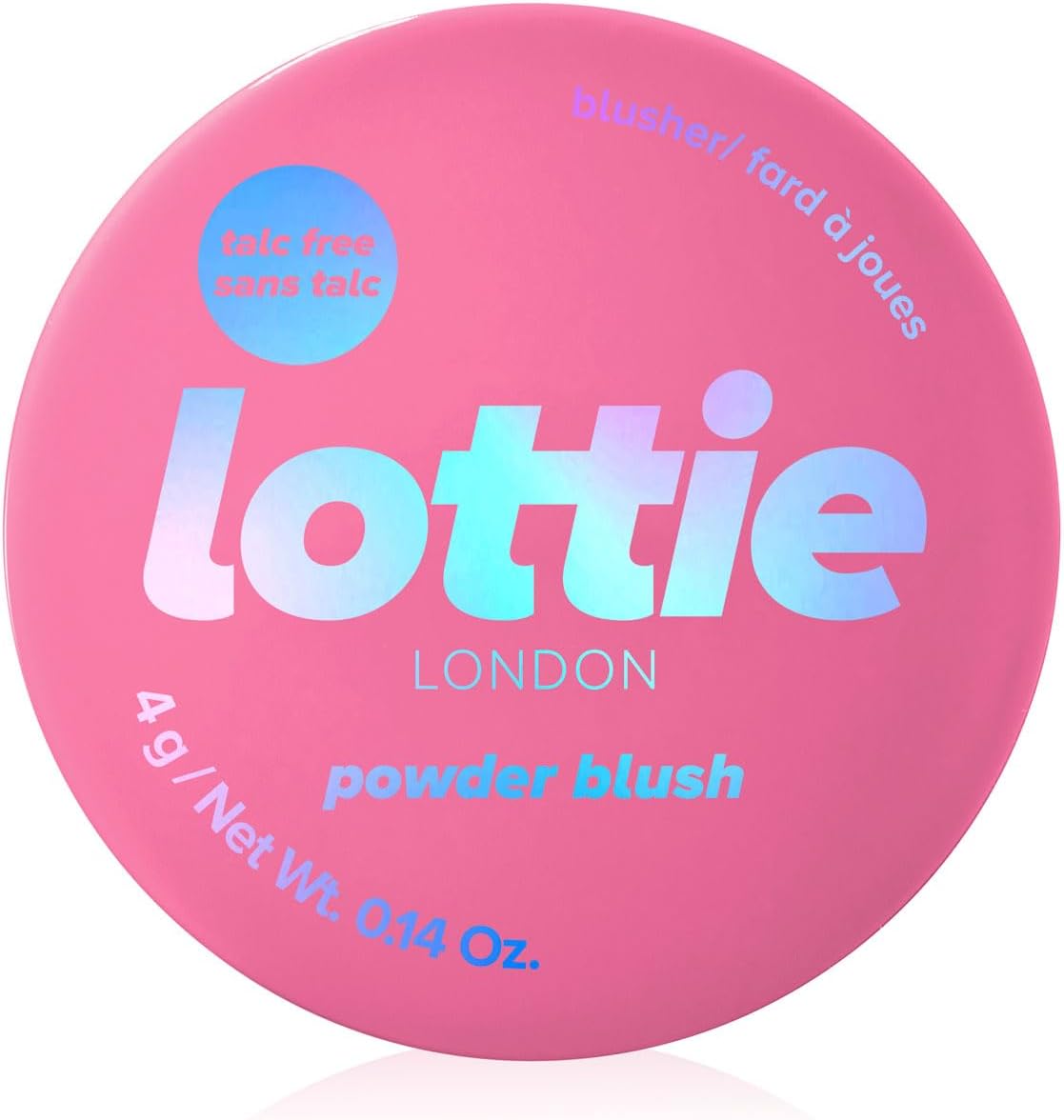 Lottie LondonPowder Blush in Rosy Powder Blush, Lightweight & High Pigmented Powder Blusher for a Healthy Flush of Natural, Buildable Color