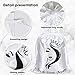 6PCS Satin Storage Pouches with Drawstring - Silk Hair Organizers for Multiple Extensions, Bundles & Supplies - Home and Salon Use (White)