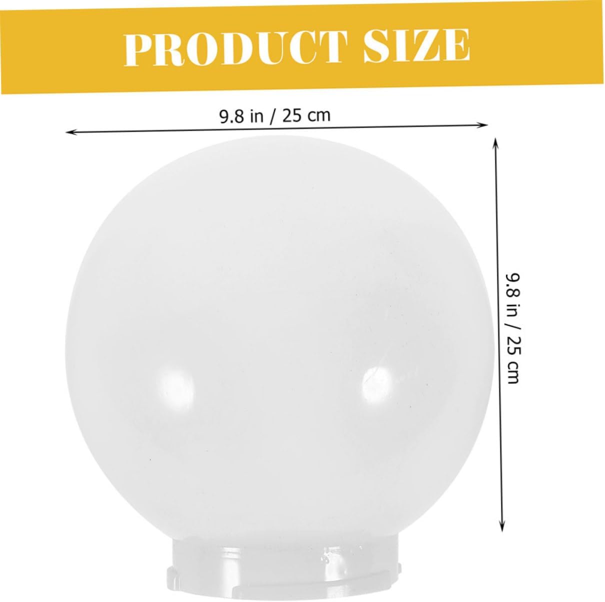 PRETYZOOM Acrylic Lampshade Replacement for Garden Outdoor Wall Lights Nordic Style Ball Shaped Light Globe Cover