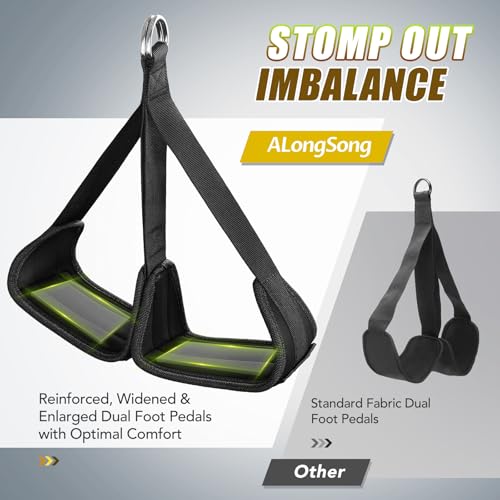 Image of ALongSong Pull Up Assistance Bands with Foot Support Pedal - Upgraded Heavy Duty Resistance Bands Adjustable Weight /Height with Bands&Measured Strap for Strength Training Home Gym