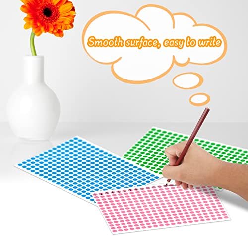 40 Sheets Round Dot Stickers (11200 Dots) Color Coding Stickers 8mm Self Adhesive Circle Stickers Labels 20 Different Color Small Stickers Sticky Marking Colored Dots for Markinng Paper Scrapbook