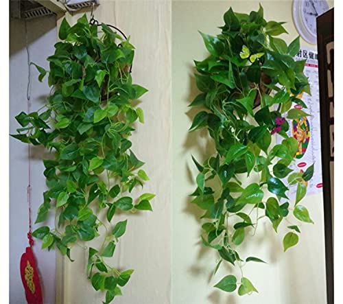 3Pcs Artificial Hanging Plants 3.2Ft Fake Ivy Vines Plant, Fake Hanging Plants Artificial Plants For Kitchen Garden Wedding Indoor Outdoor Decoration (Not Included Basket) #TOP4