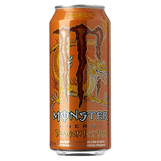 Energético Monster Dragon Tea Pêssego lata 473ml