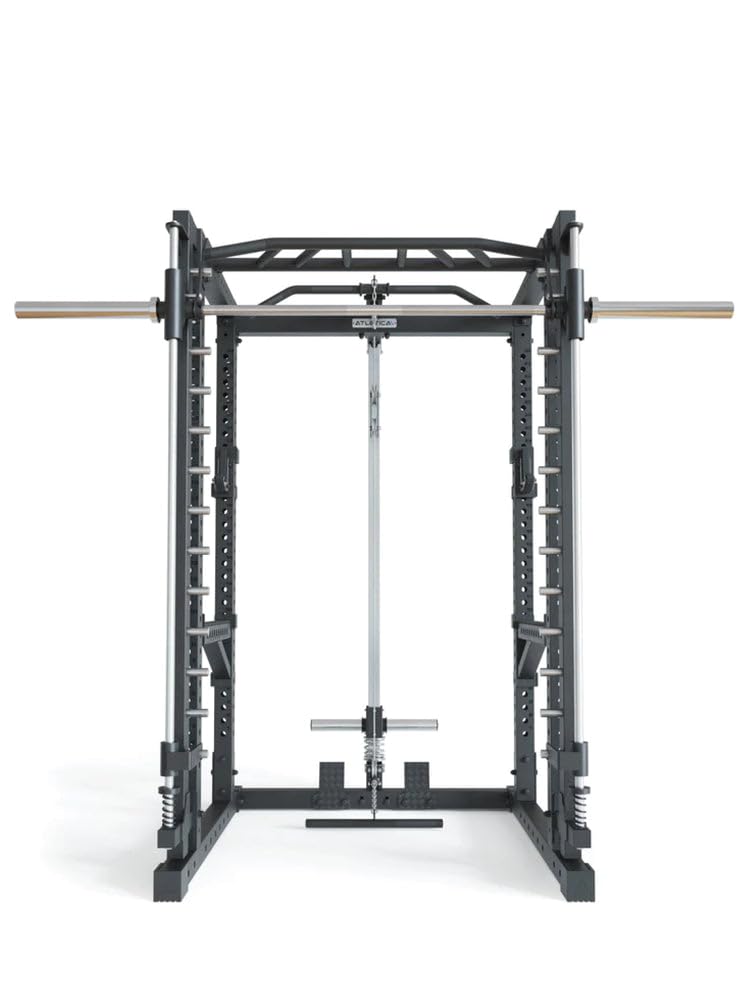 Atletica R7-Forge Power Rack | Power Rack mit Plate Load Gewichte und Smith Machine | Smith kann optional vor oder hinter dem Rack angebracht Werden