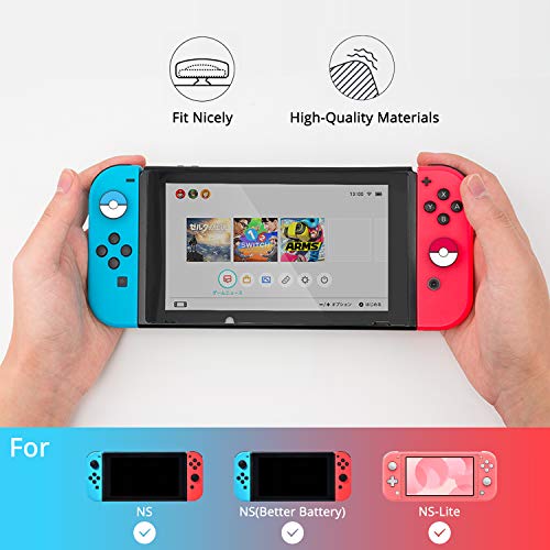 Ferkurn Gaming Rubber Thumb Cover Compatible Switch Lite or Joycon Controllers Button Stick, Switch Analog Thumb Joy Con Joystick Thumbstick Grip Skin Cap 4 Pcs, Blue - Thumbnail 4