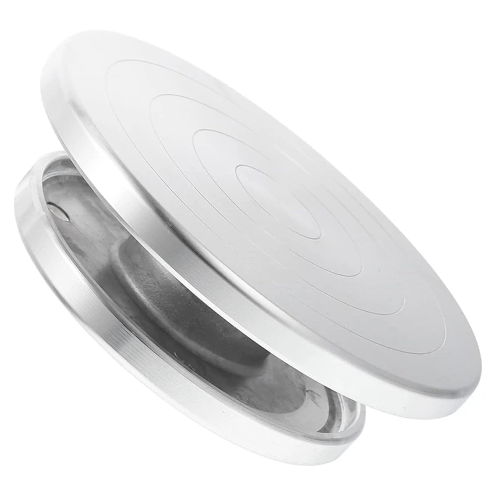 FonHNDG Cake turntable Pottery Turntable Tools For For Cake Stand Aluminium Revolving Rotating Paper Cups(Silver 20cm)
