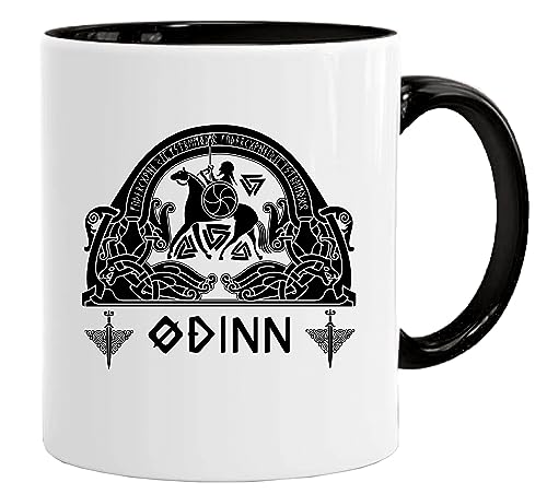 Acen Merchandise Odin - Taza de té con diseño de Dios nórdico y vikingo, para desayunos, regalos de cumpleaños para papá/tío/mamá