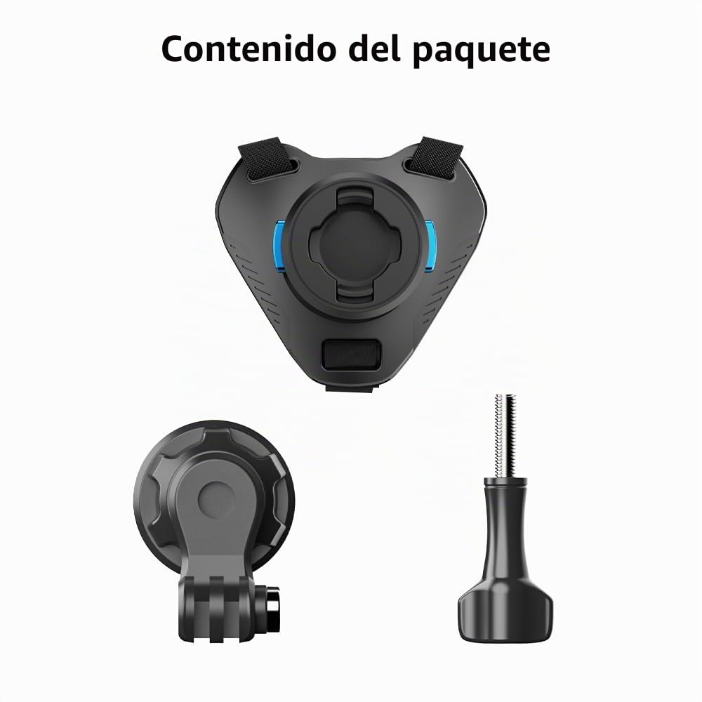 Soporte magnético de liberación rápida para casco de motocicleta GoPro, soporte magnético para casco de moto de cross compatible con GoPro Hero 13,12, 11, 10, 9, 8, 7,DJI Osmo Action 5Pro 4 3 2