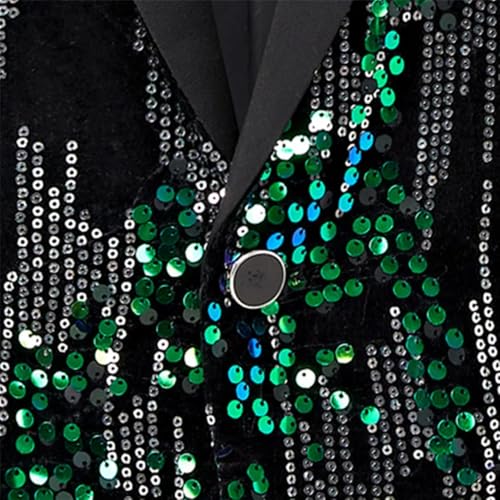 Men Sequined Suit Wedding Dance Party Fleece Jacket Singer Stage Performance Flower Dress Blazers 5