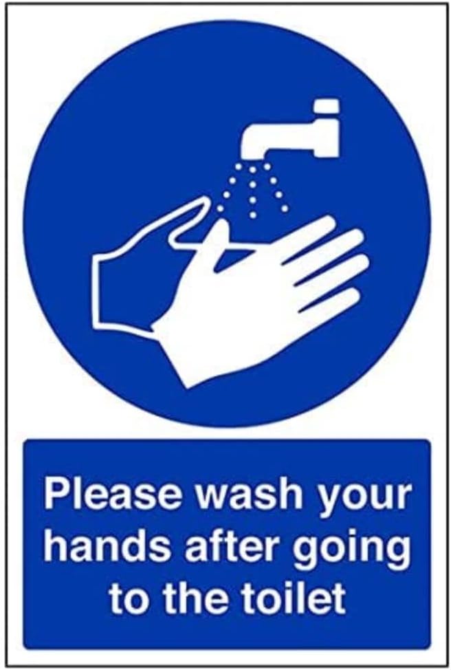 Eco Friendly Mandatory General - Please Wash Your Hands After Going To Toilet - 200 X 300mm